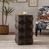 TOAOTBNBO Mid-century Coffee Table with Embossed Pattern, Wood Center Table with Storage, Elegant Coffee Tables for Living Room, Brown - 4 of 4