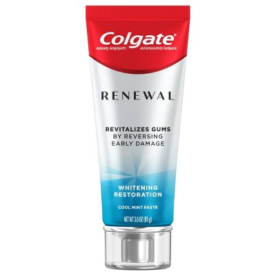 Colgate Renewal Revitalizing Gum Toothpaste & Whitening Restoration - Cool Mint Paste - 3oz
