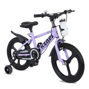 KWPZQEB Kids Bike for Ages 3-9 Years Old Boys Girls, 18 Inch High Carbon Steel Frame Kid's Bikes with Training Wheels, Multiple Colors - 1 of 4