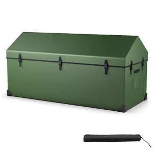 Tangkula Waterproof Outdoor Storage Box 174 Gallon Outdoor Tarpaulin Deck Box with Ventilated Window Corner Protector - 1 of 4