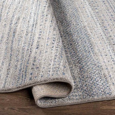 Oliver Medium Gray Geometric Hand-knotted Synthetic Rug 7'10" x 10'2"