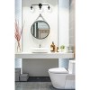 Elegant Lighting Hanson 3 lights bath sconce in black with clear shade - 2 of 4