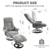 Swivel Recliner Chair with Ottoman,Lounge Chair with 5-Point Massage,Heated Seat & 140° Adjustable Backrest for Living Room Office-Baofuwish - 4 of 4