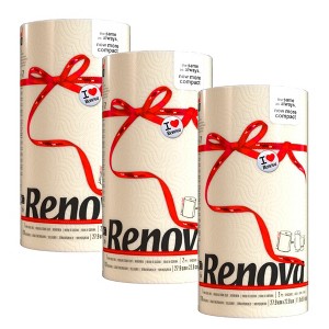 Renova Colored Paper Towel Roll – 2 Ply, 120 Sheets, Compact Design - 1 of 4