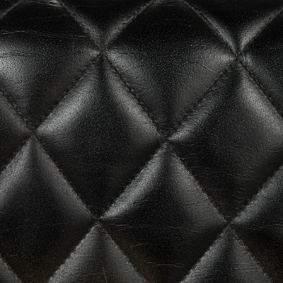 Black Stitched Genuine Leather Bench with Mango Wood Legs