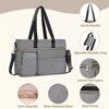 Women Laptop Tote Bag 2Pcs, 15 Teacher Work Bag Computer bag w/Expandable File Folde - 3 of 4