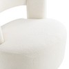 CAVINAS 360° Swivel Barrel Accent Armchair with Floating Back,Teddy Fabric Leisure Chair for Living Room&Bedroom,Modern Lounge Chair - 4 of 4