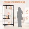 Yukimo 4-Tier Industrial Metal Bookshelf, 71" Freestanding Geometric Display Bookcase with Open Shelves, Steel Storage Rack for Living Room & Office - 2 of 4