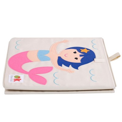 Mermaid Beige and Pink Fabric Kids Storage Cube