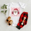 The Juniper Shop Checkered Santa Baby Bodysuit - 2 of 3