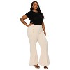 L I V D Women's High Waisted Button Detail Flare Pants - 2 of 3