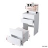 SKRAN 3 in 1 Vanity Desk with open Top Mirror,Small Make Up Vanity Set with Visible Glass Desktop with 3 Drawers,Dressing Table for Bedroom,White - 3 of 4