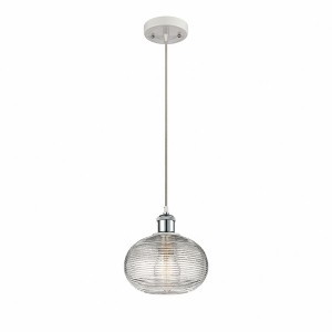 Ithaca - 1 Light Cord Hung Mini Pendant In Industrial Style-8.25 Inches Tall and 8 Inches Wide - 1 of 1