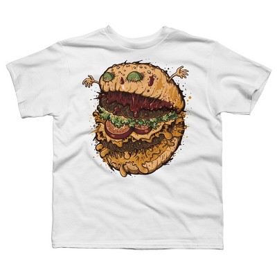 Boy's Design By Humans Monster Burger By LetterQ T-Shirt