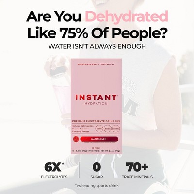 Instant Hydration Watermelon Electrolyte Drink Mix Sports Drink - 10ct/72gms
