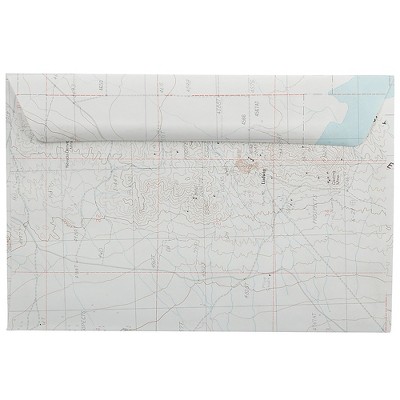 JAM Paper 6 x 9 Map Booklet Envelopes Cartography Map Design 163732