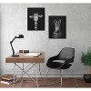 Kate & Laurel All Things Decor (Set of 2) 18"x24" Sylvie Minimalist Giraffe and Zebra Wall Art by The Creative Bunch Studio: Modern Canvas - 2 of 3