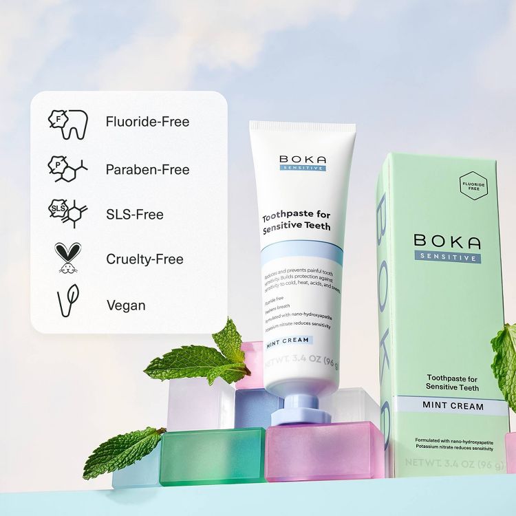 Boka n-Ha Sensitive Toothpaste - 3.4oz: Gel, Mint, Nanohydroxyapatite, 1-Pack, 6 of 9