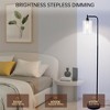 Industrial Floor Lamp, Dimmable Standing Lamp with Glass Shade,Tall Lamp with Remote & Foot Control, LED Bright Corner Lamp with 6W Bulb for Bedroom - 4 of 4