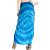 LA LEELA Women's Bikini Skirt Sarong Swimsuit Cover up Summer Wraps Bathing suit Swimwear Beach Wrap Skirts for Women One Size Blue, Tie Dye Design - 2 of 4
