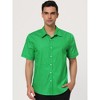 Lars Amadeus Men's Short Sleeves Polka Dots Button Down Dress Shirt - 2 of 4