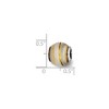 Black Bow Jewelry Sterling Silver & 14k Yellow Gold Plated Laser Cut Bead Charm - 2 of 3