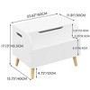 INFURNIC Utility Storage Cabinets Wooden Toy Box, Kids Toy Storage Organizer With Front Bookshelf, Flip-Top Lid, White, 23.62"*15.75"*17.13" - 3 of 4