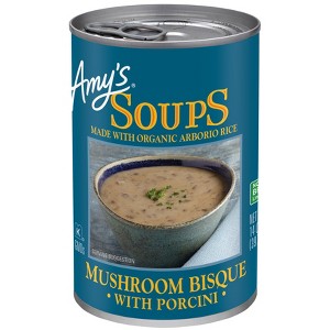 Amy's Gluten Free Mushroom Bisque Soup with Porcini and Arborio Rice - 14oz - 1 of 4