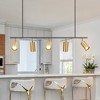 Rennnsan Linnova 50" W 5 -Light Dimmable Modern Linear Kitchen Island Pendant in Black & Bronze & White & Gold - 2 of 4