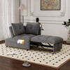 KTMBDW Multi-Function Folding Ottoman Breathable velvet Couch Bed with Adjustable Backrest, Convertible Chair for Living Room Apartment Office - 2 of 4
