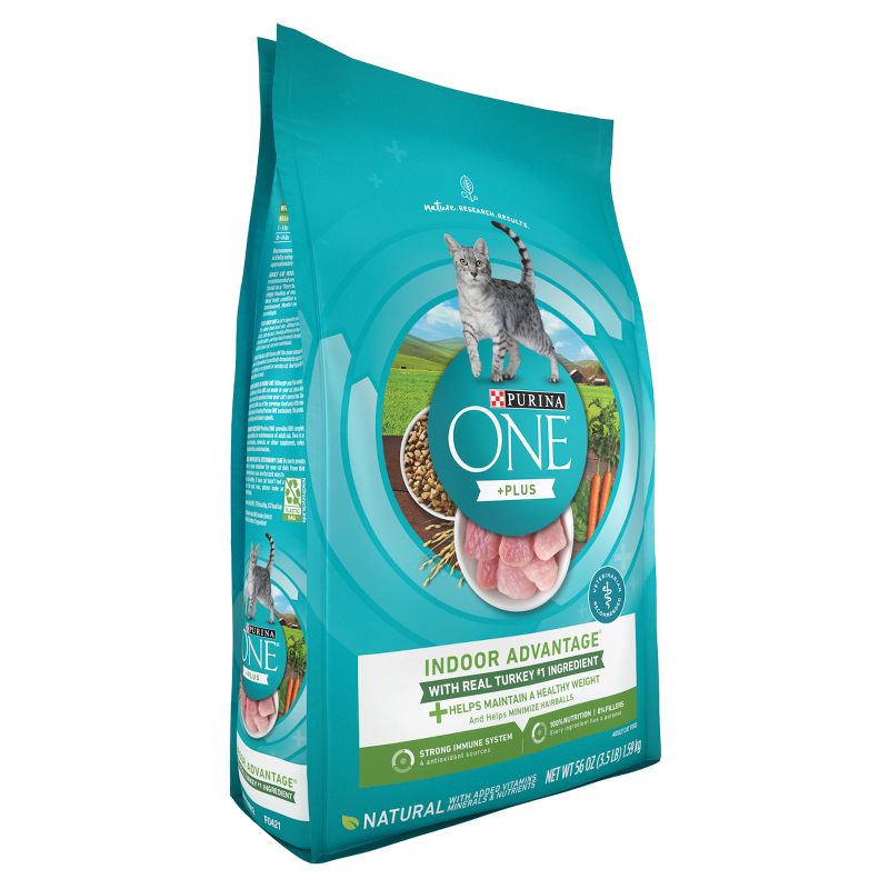 Purina ONE Indoor Advantage Natural Dry Cat Food with Turkey for Indoor Cats, 5 of 12