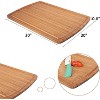 Extra Large Bamboo Cutting Board 30x20 Inch Reversible Butcher Block with Deep Juice Groove for Meat Vegetables BBQ - 2 of 4