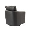 Set of 2 Hugo Transitional Wooden Upholstered Swivel Chair With Metal Base For Bedroom And Living Room| Artful Living Design - 4 of 4
