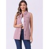 INSPIRE CHIC Women's Sleeveless Casual Button-Down Side Pockets Long Jean Vests - 2 of 4
