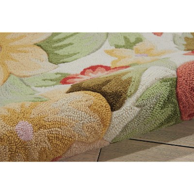 Handmade Cream Rectangular Easy-Care Synthetic Rug