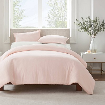 Twin twin Xl 2pc Simply Clean Duvet Set Blush Serta Target