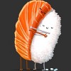Men's Design By Humans Sushi Hug By andremullerdko Tank Top - 2 of 3