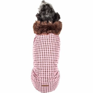 Pet Life (R) Luxe Beautifur Box-Stitched Elegant Designer Mink Fur Dog Coat - 1 of 4