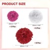 Unique Bargains Wedding Shower Bridal Party Decoration 3 Size Paper Pom Poms Flower Ball 15 Pcs - 2 of 4