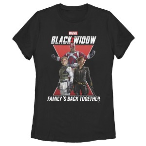 Women's Marvel Black Widow Family Back Together T-Shirt - 1 of 3