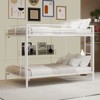 Okak Queen/Full Robust Metal Bunk Bed with Ladders & Full-Length Guardrai,Contemporary Bed Frame for Bedroom,Apartments - 3 of 4