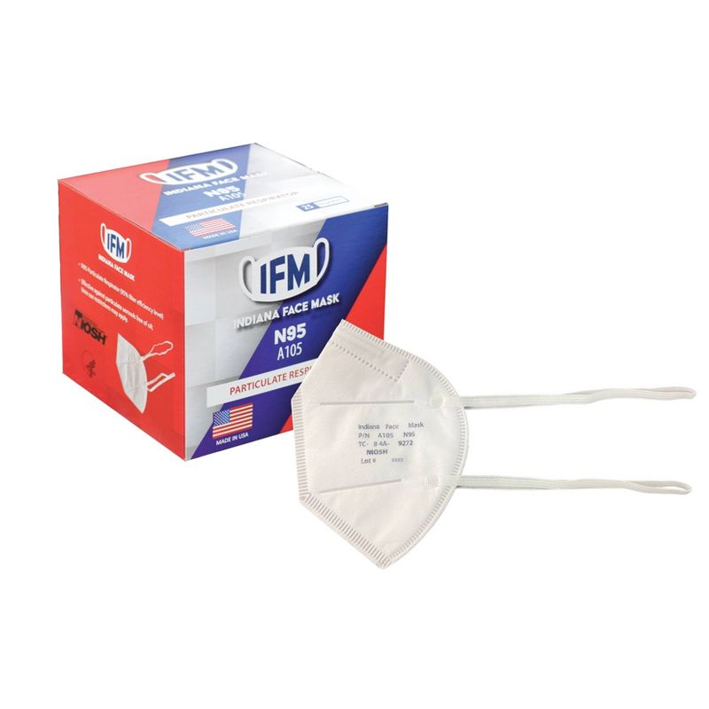 Indiana Face Mask N95 Respirators - 25ct, 3 of 5