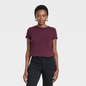 Women's Short Sleeve Brushed Knit T-Shirt - A New Day™ - 1 of 4