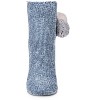 Memoi Women's Cozy Pom Pom PLush-Lined Slipper Sock Shorties Denim 9-11 - 2 of 3