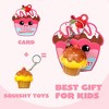 Joyfy  28 Packs Dessert Squishy Toys Stress Relief Keychains with Cards for Classroom Exchange Gift, Valentine Party Favors - 4 of 4