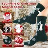 BABYYER Christmas Socks Holding Hands, 4 Pcs Magnetic Funny Long Sock, Breathable and Comfortable Xmas Holiday Gifts for Mens Womens - 3 of 4