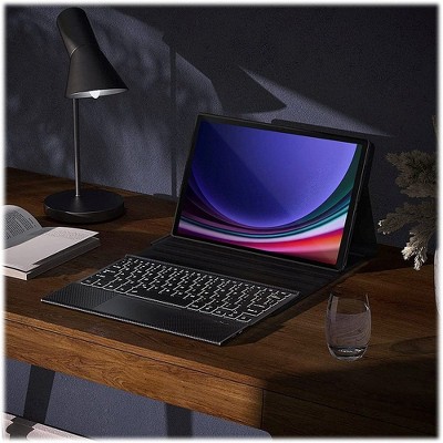 SAHARA - Navigation Series Keyboard Case with TrackPad for Samsung Galaxy Tab S10 FE, Tab S9 and Tab S9 FE - Black