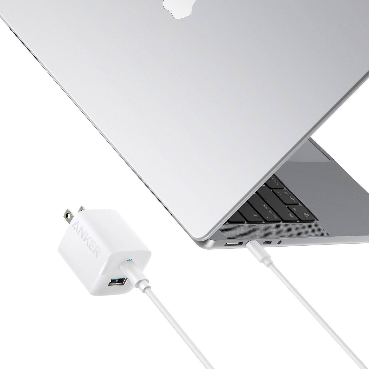 Anker 2 Port 33W Wall Charger with 6' USB-C to USB-C Cable - White: Quick Charge, 9V Output - thumbnail 7