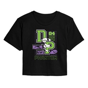 Women's - Danny Phantom - Dark Digital Jersey Cropped Graphic T-Shirt - 1 of 4