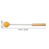 Unique Bargains Single Trigger Point Neck Shoulder Muscle Pain Ease Wood Spring TPR Handheld Neck Massager Orange 1 Pcs - 4 of 4